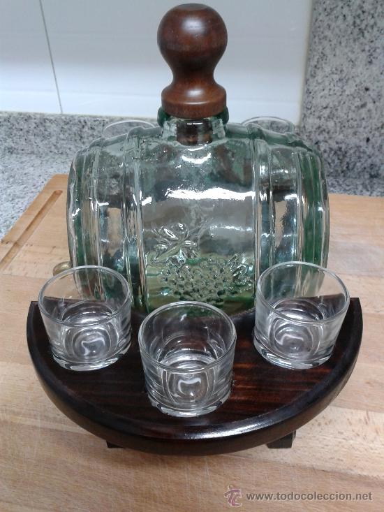 Botellas antiguas: CONJUNTO LICORERA DE LOS A&Ntilde;OS 70 - Foto 2