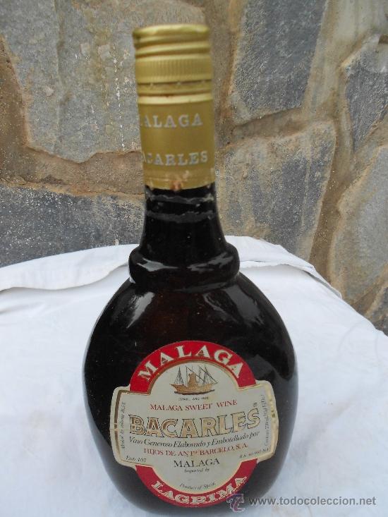 Botellas antiguas: MALAGA BACARLES  LAGRIMA - Foto 1