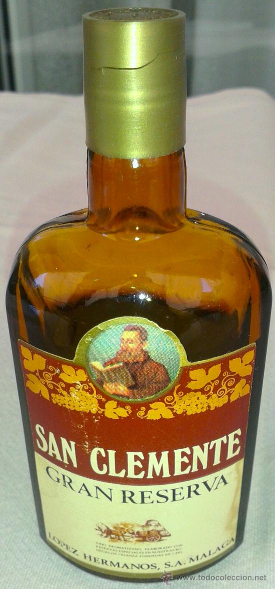 Botellas antiguas: MINI BOTELLA DE SAN CLEMENTE - Foto 1