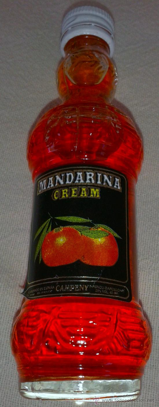 Botellas antiguas: MINI BOTELLA DE LICOR DE MANDARINA - Foto 1