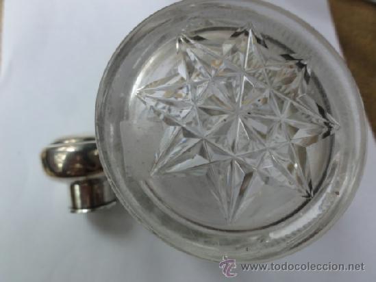 Botellas antiguas: FRASCO CRISTAL Y PLATA - Foto 4