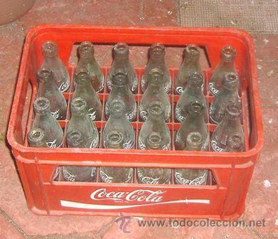 Botellas antiguas: Caja Coca Colas 20 cl Serigrafiadas - Foto 1