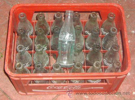 Botellas antiguas: Caja Coca Colas 20 cl Serigrafiadas - Foto 2