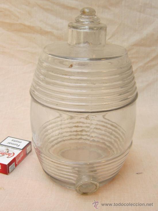 Botellas antiguas: TARRO DE CRISTAL ANTIGUO - Foto 1