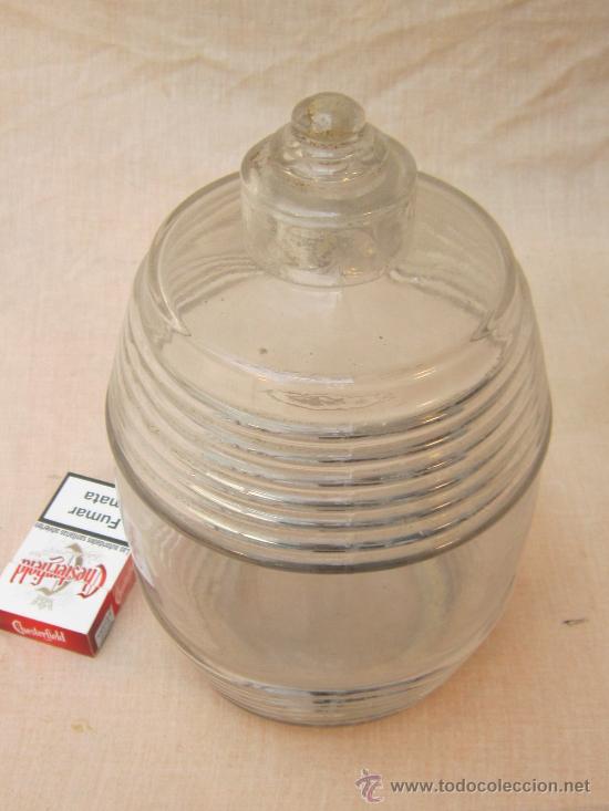 Botellas antiguas: TARRO DE CRISTAL ANTIGUO - Foto 3