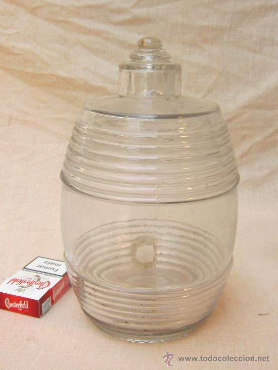 Botellas antiguas: TARRO DE CRISTAL ANTIGUO - Foto 4