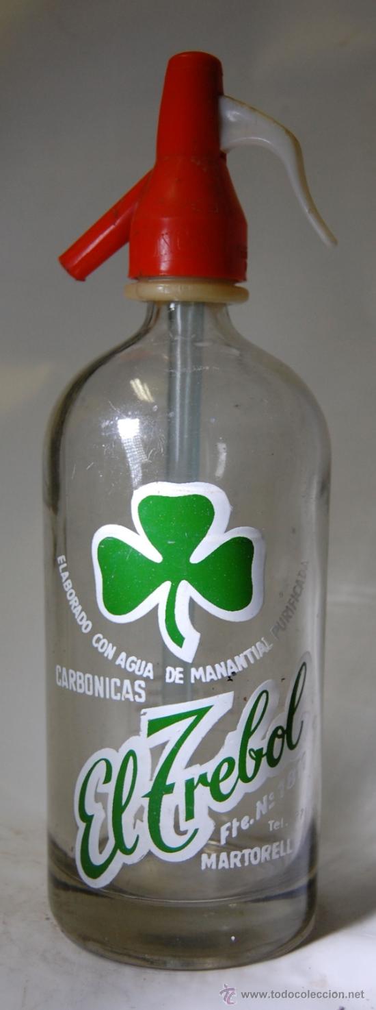 Botellas antiguas: SIF&Oacute;N EL TREBOL DE MARTORELL - Foto 1