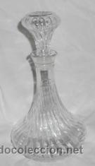 Botellas antiguas: BOTELLA LICORERA DE CRISTAL - Foto 1