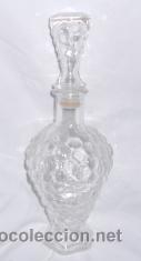 Botellas antiguas: BOTELLA LICORERA DE CRISTAL - Foto 1