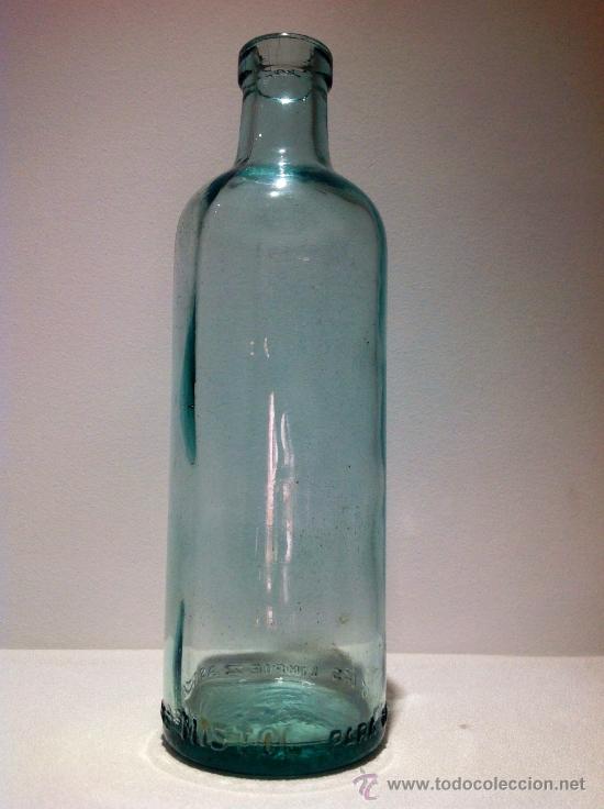 Botellas antiguas: BOTELLA DE MISTOL, LETRAS EN RLIEVE - Foto 1