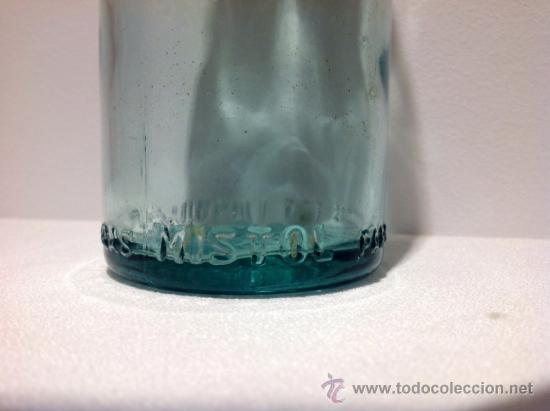 Botellas antiguas: BOTELLA DE MISTOL, LETRAS EN RLIEVE - Foto 2