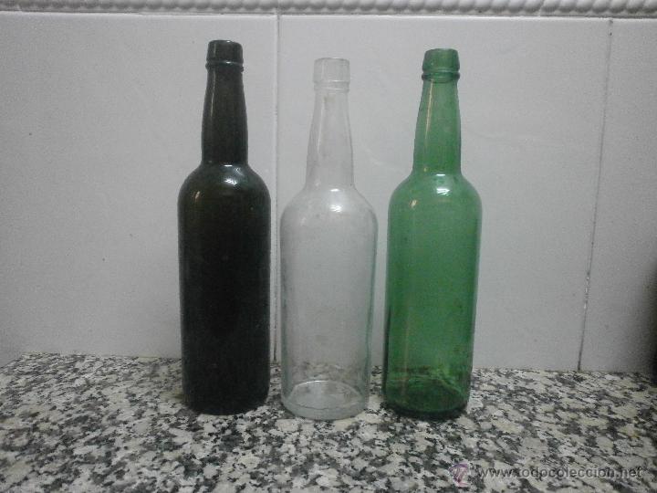 Botellas antiguas: 3 ANTIGUAS BOTELLA DIFERENTES - Foto 1