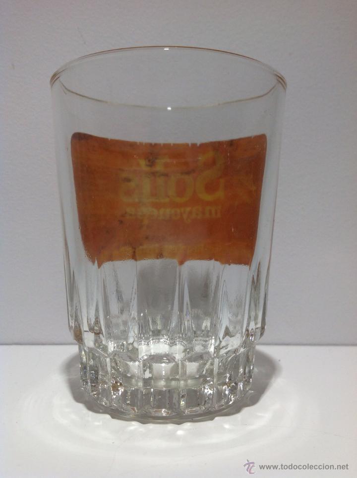 Botellas antiguas: ANTIGUO VASO DE MAYONESA SOL&Iacute;S - Foto 3