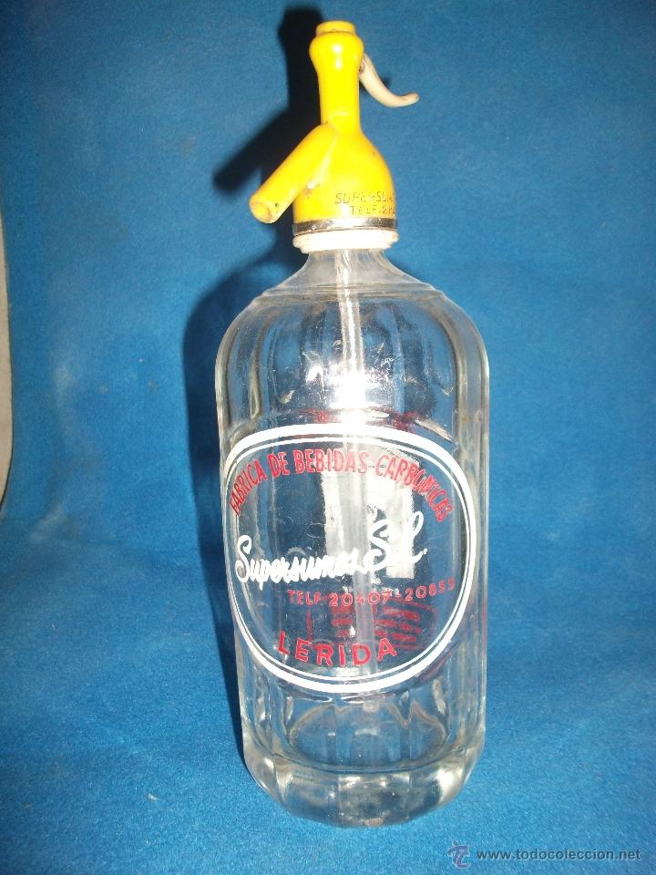 Botellas antiguas: Antiguo Sif&oacute;n de L&eacute;rida - Foto 1