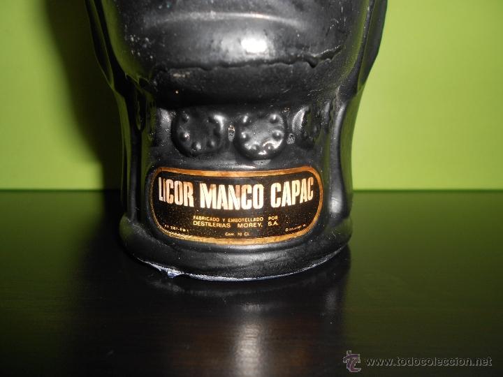 Botellas antiguas: botella licor manco capac, vacia - Foto 2