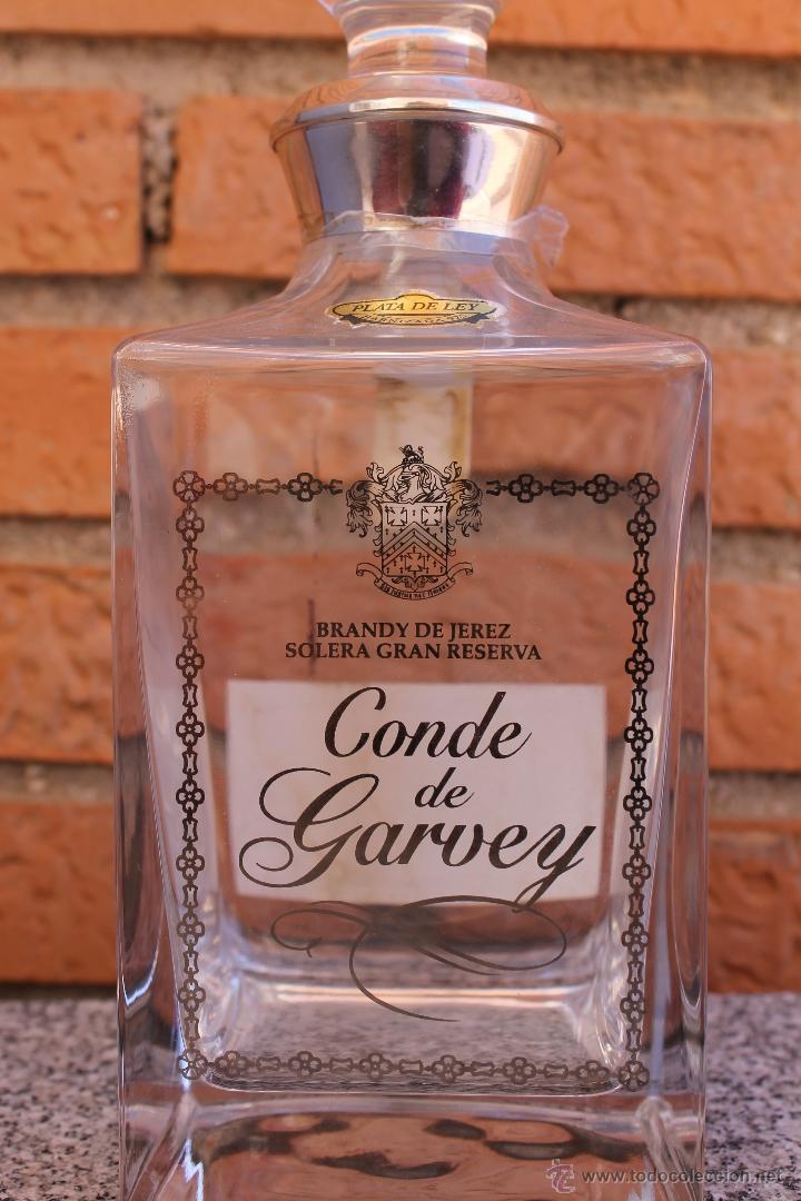 Botellas antiguas: BOTELLA DE CRISTAL CONDE DE GARVEY - Foto 2