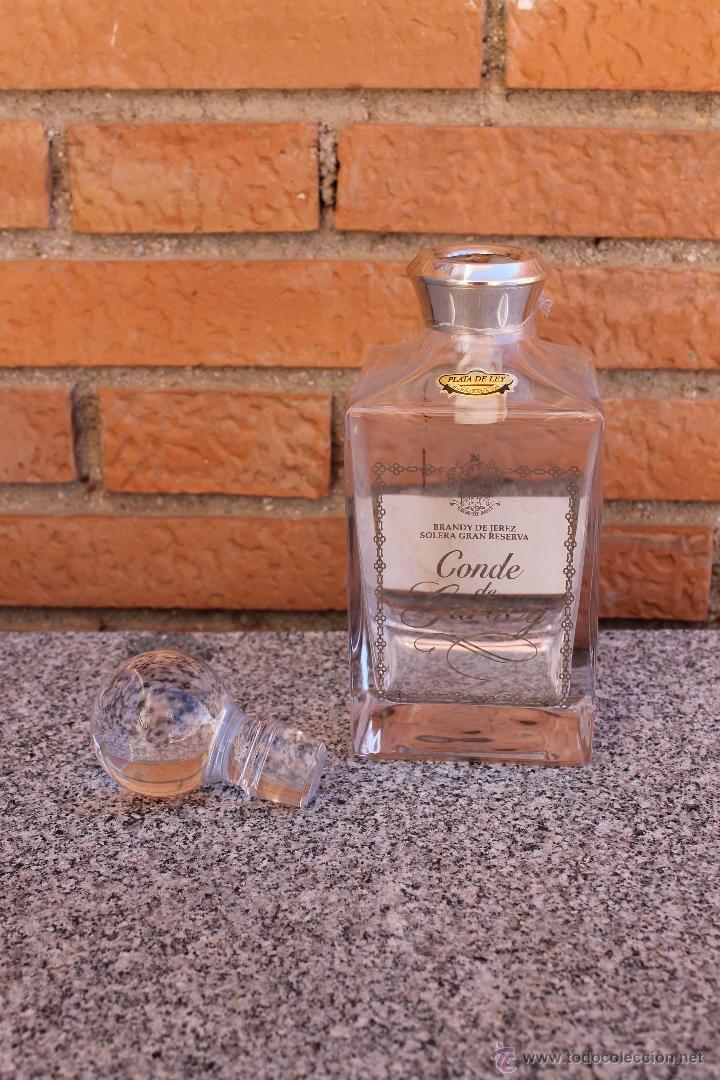 Botellas antiguas: BOTELLA DE CRISTAL CONDE DE GARVEY - Foto 3