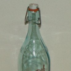 Botellas antiguas: CASCO DE CRISTAL. BOTELLA DE GASEOSA DE MESA LA ALCAZABA DE MÁLAGA. 1 LITRO.. Lote 40665198