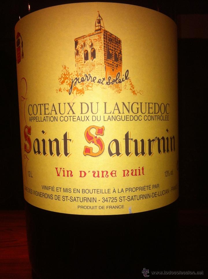 Botellas antiguas: BOTELLA DE VINO FRANC&Eacute;S DE 12 LITROS - Foto 4