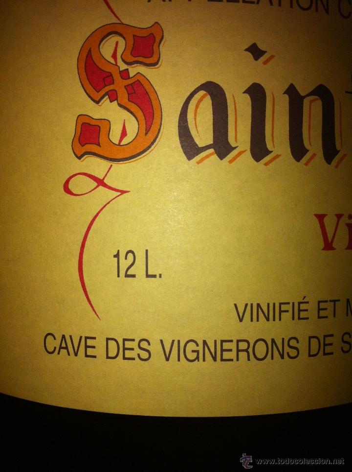 Botellas antiguas: BOTELLA DE VINO FRANC&Eacute;S DE 12 LITROS - Foto 5