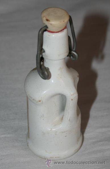 Botellas antiguas: PEQUE&Ntilde;A BOTELLA ANTIGUA CON CIERRE DE MUELLE - Foto 2
