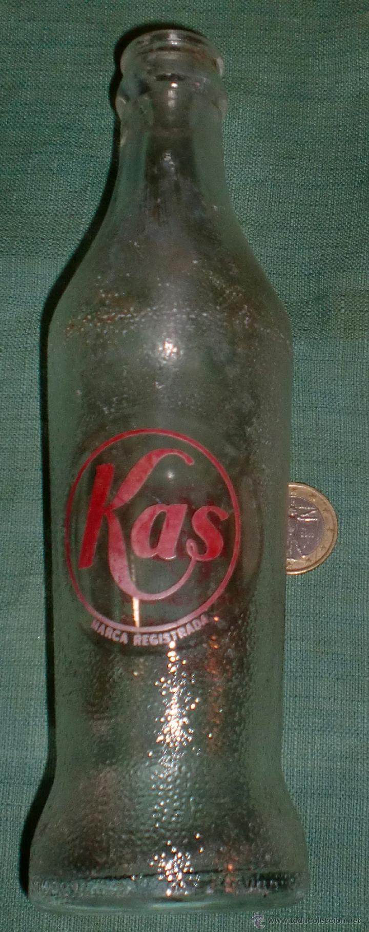 Botellas antiguas: Botella de Kas serigrafiada - Foto 2