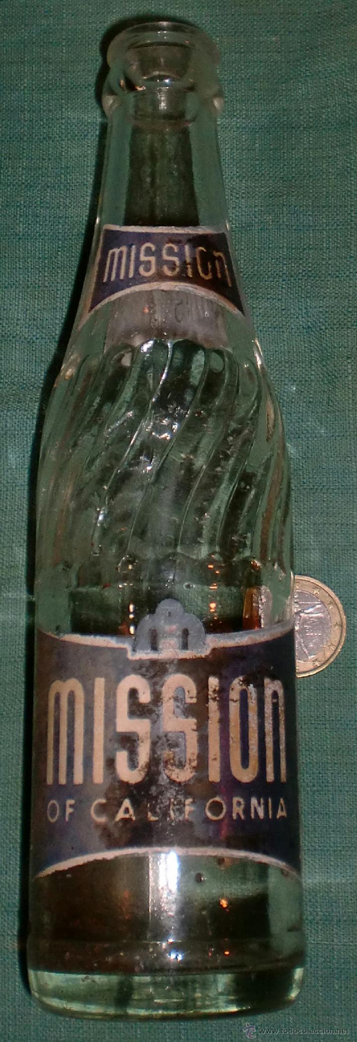 Botellas antiguas: Botella de Mission serigrafiada - Foto 1