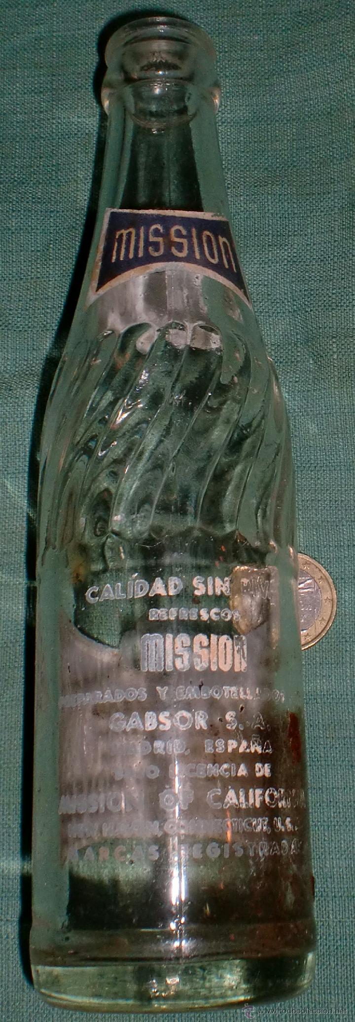 Botellas antiguas: Botella de Mission serigrafiada - Foto 2