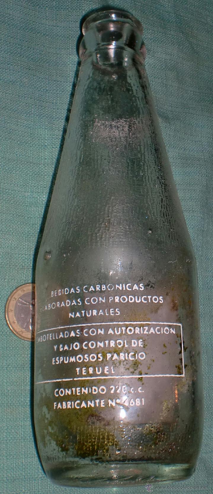 Botellas antiguas: Botella de zumos esppa serigrafiada - Foto 2