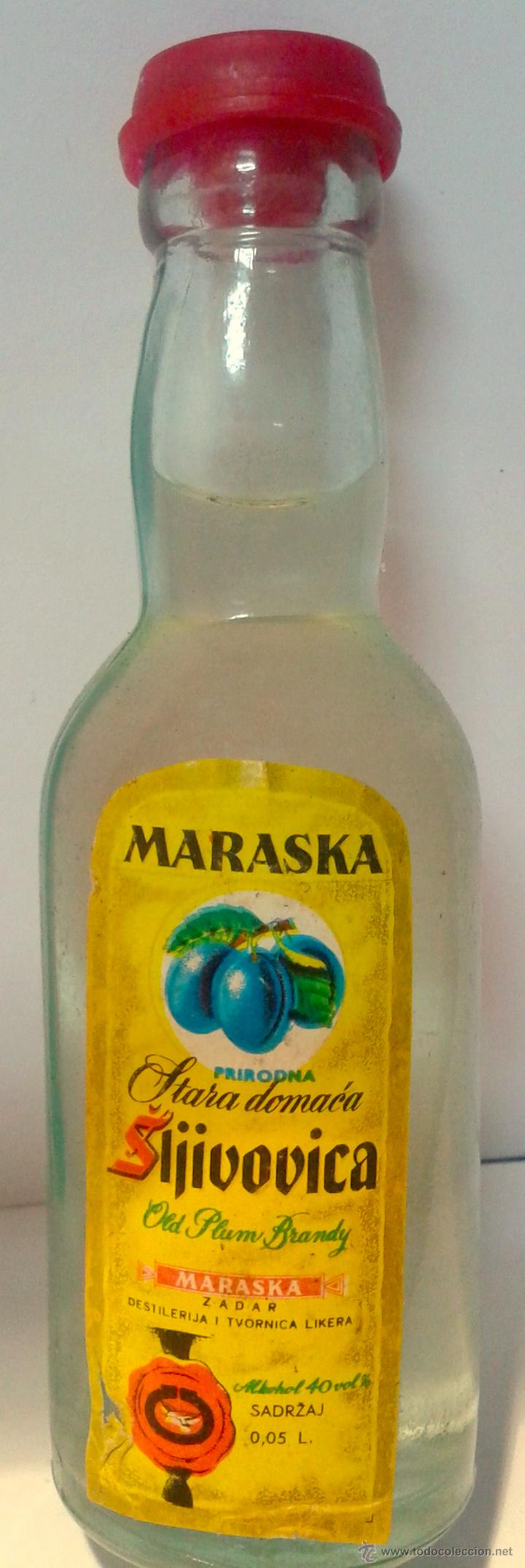 Botellas antiguas: MINI BOTELLA DE MARASKA - Foto 1