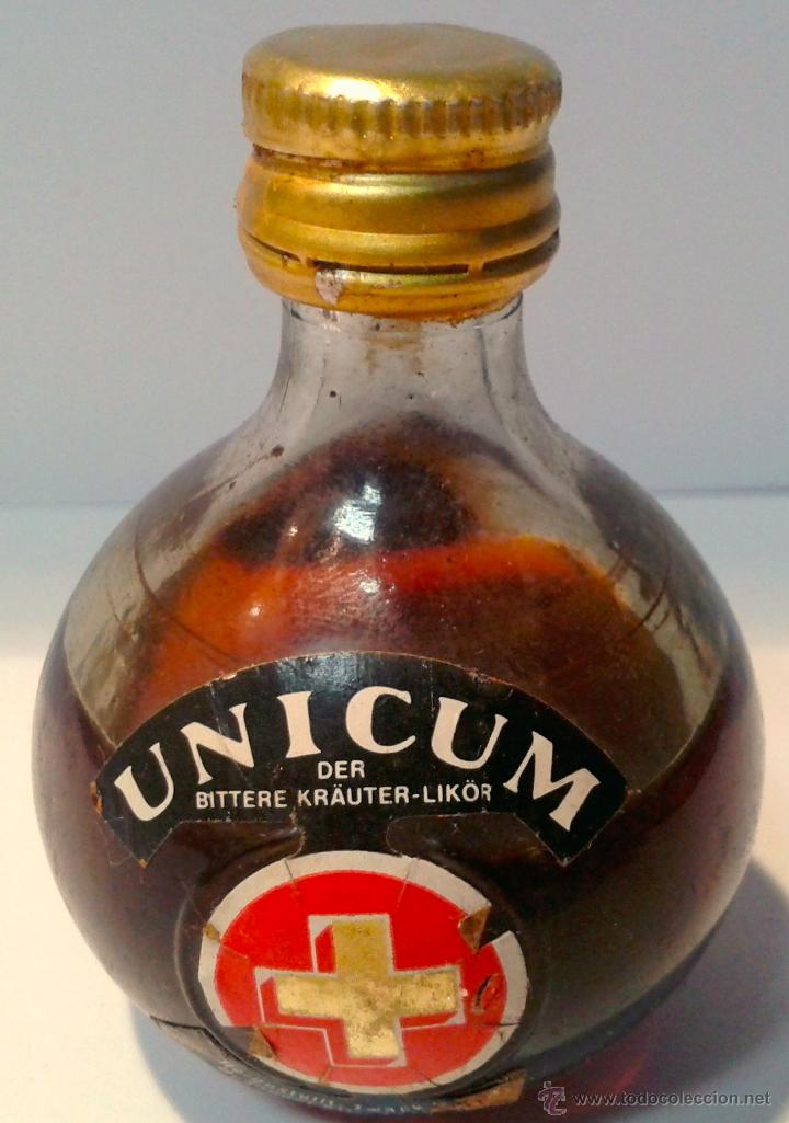 Botellas antiguas: MINI BOTELLA- UNICUM- - Foto 1