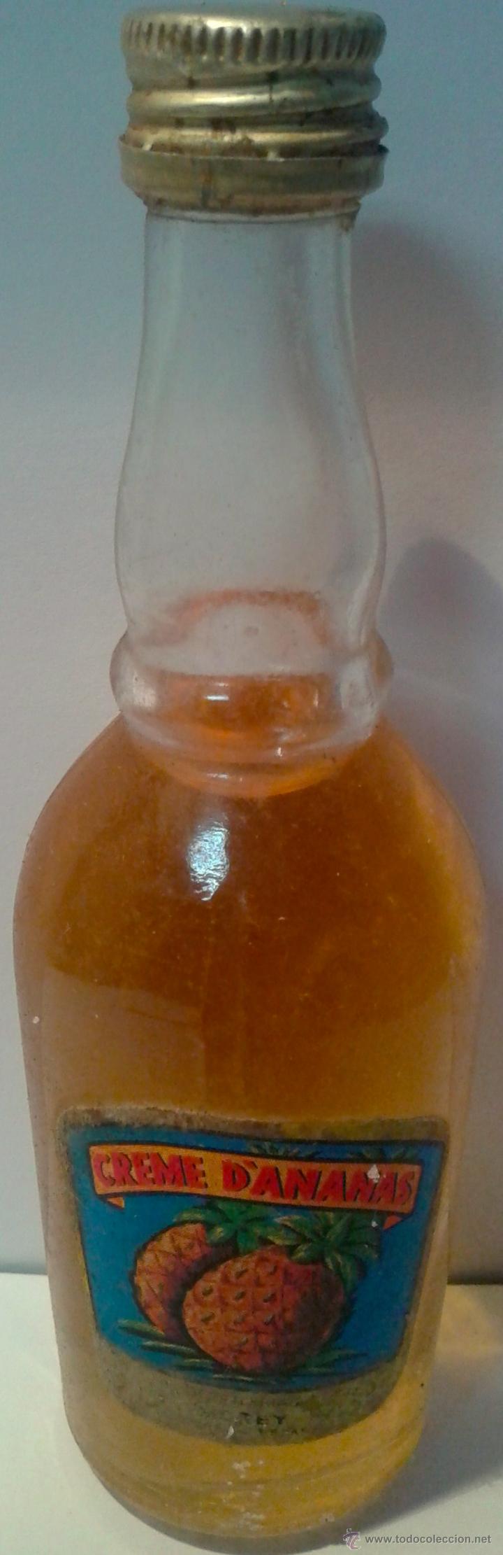 Botellas antiguas: MINI BOTELLA-LICOR ANANAS- - Foto 1