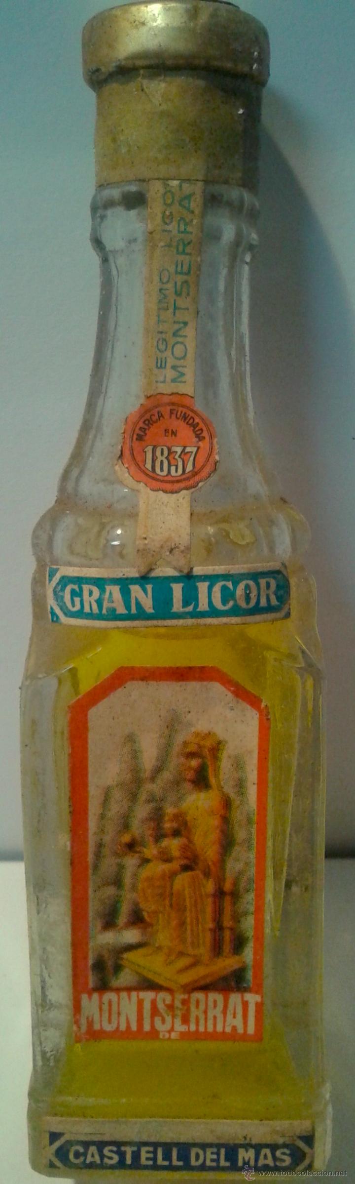 Botellas antiguas: MINI BOTELLA-GRAN LICOR DE MONTSERRAT-ANTIGUA- - Foto 1