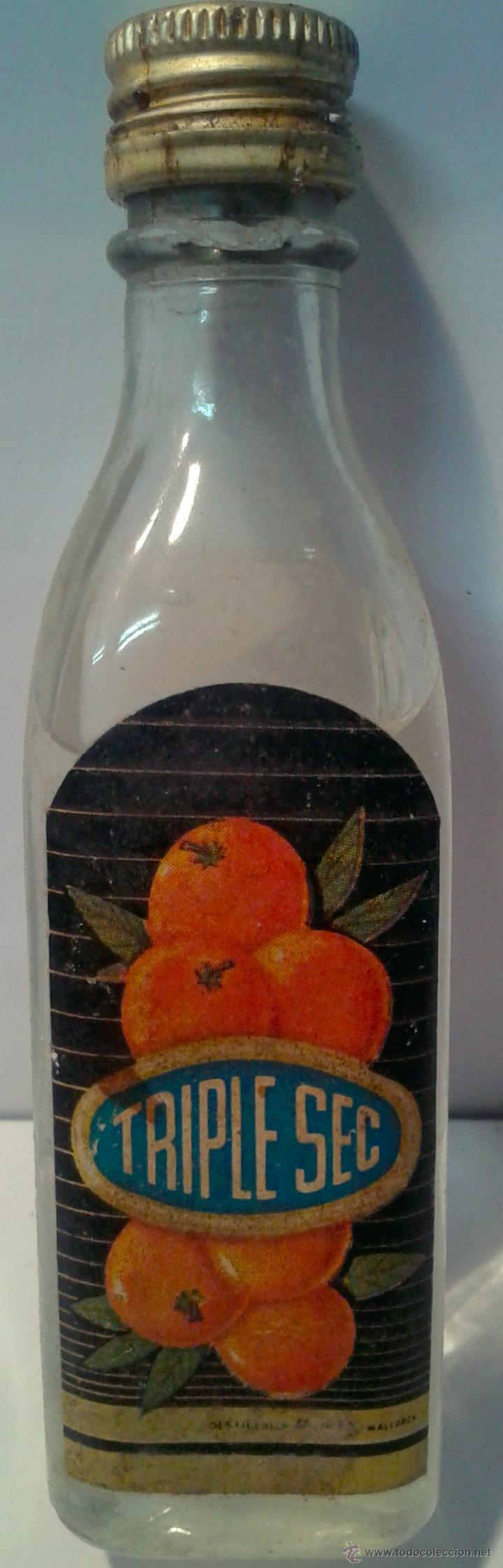 Botellas antiguas: MINI BOTELLA-TRIPLE-SEC- - Foto 1