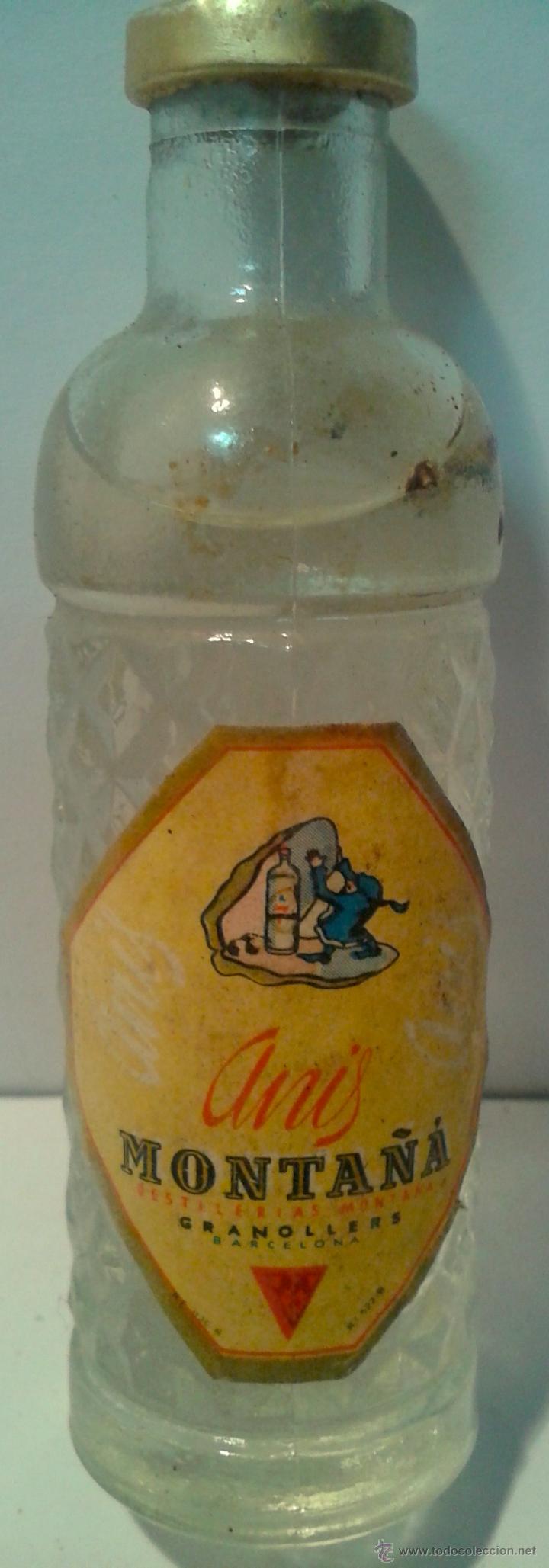 Botellas antiguas: MINI BOTELLA-ANIS MONTA&Ntilde;A- - Foto 1