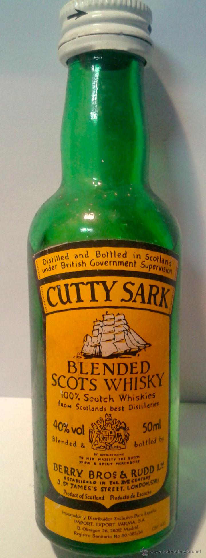 Botellas antiguas: MINIBOTELLA-CUTTY SARK- - Foto 1