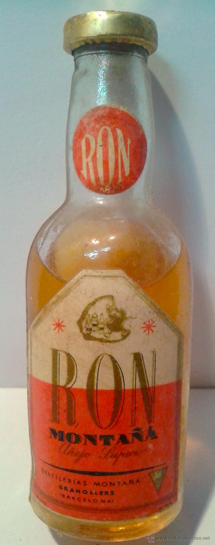 Botellas antiguas: MINI BOTELLA-RON MONTA&Ntilde;A- - Foto 1
