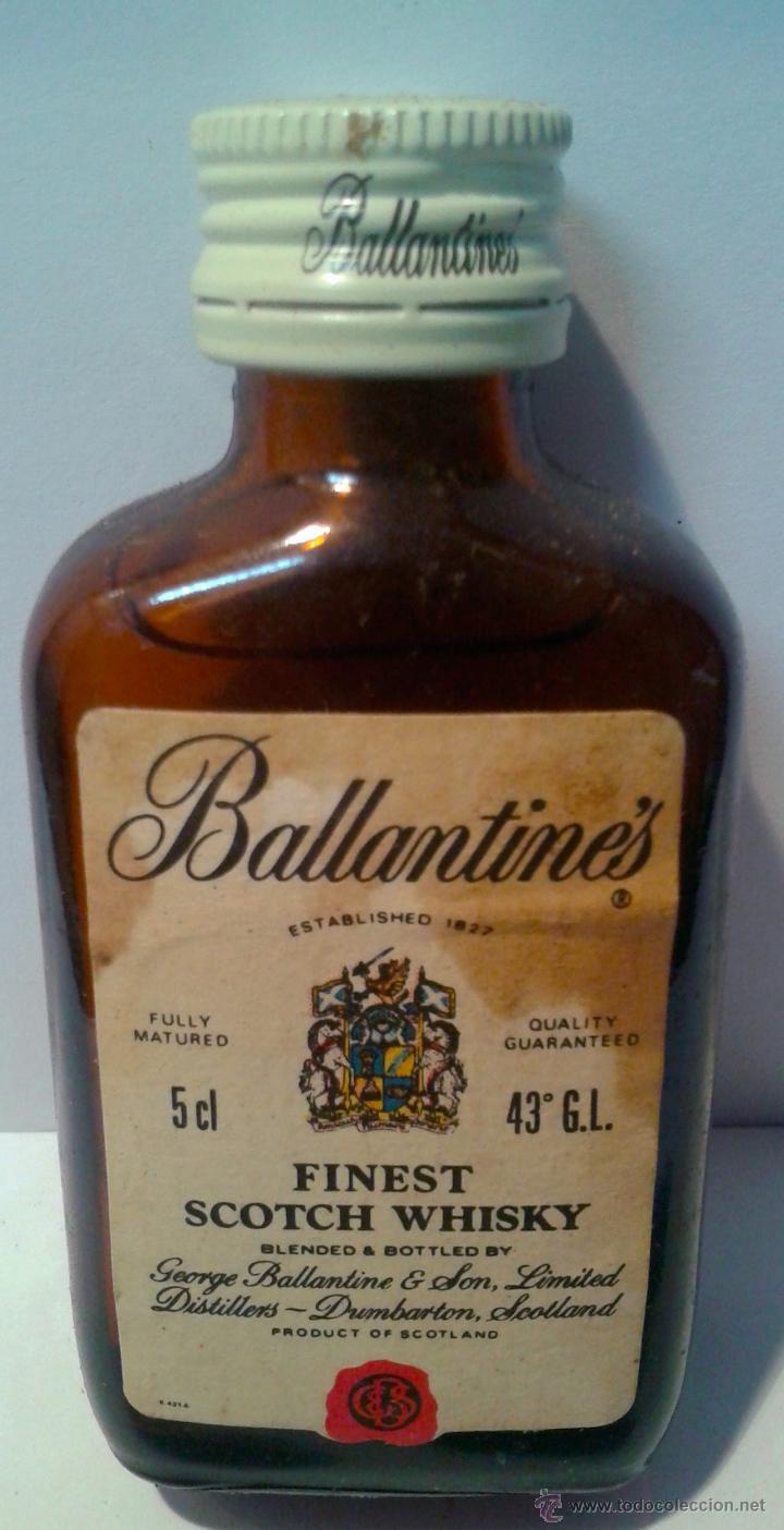 Botellas antiguas: MINI BOTELLA DE BALLANTINES- - Foto 1