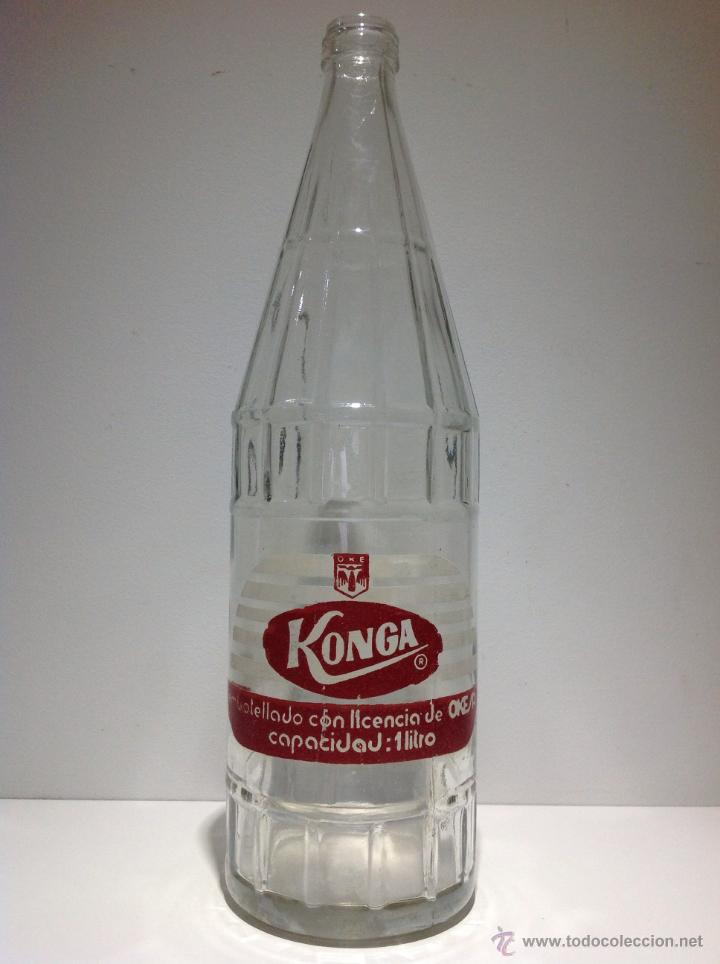 Botellas antiguas: ANTIGUA BOTELLA DE GASEOSA KONGA - Foto 1
