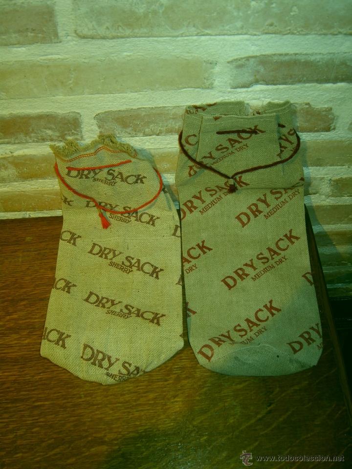 Botellas antiguas: 2 BOLSA SACO DE PROPAGANDA DRY SACK. - Foto 2