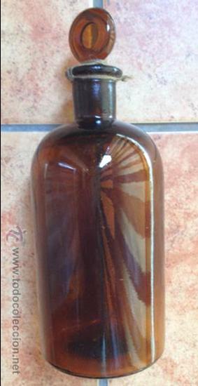 Botellas antiguas: Botella antigua de vidrio de 1 litro - Foto 1