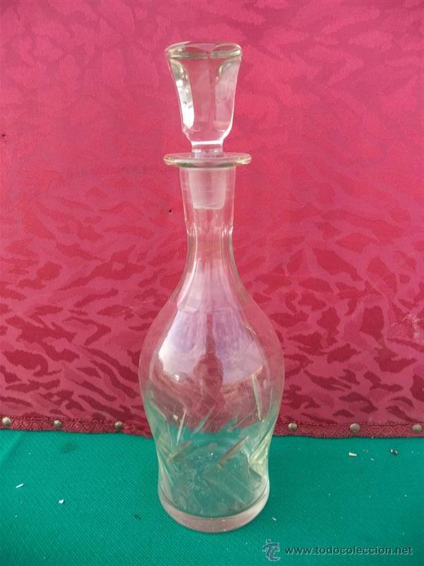Botellas antiguas: botella de cristal de licor - Foto 1