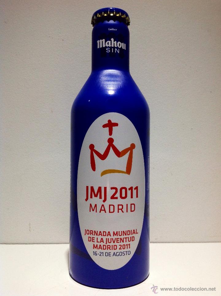 REAL MADRID MAHOU - BOTELLA DE CERVEZA LLENA - 33 cl.