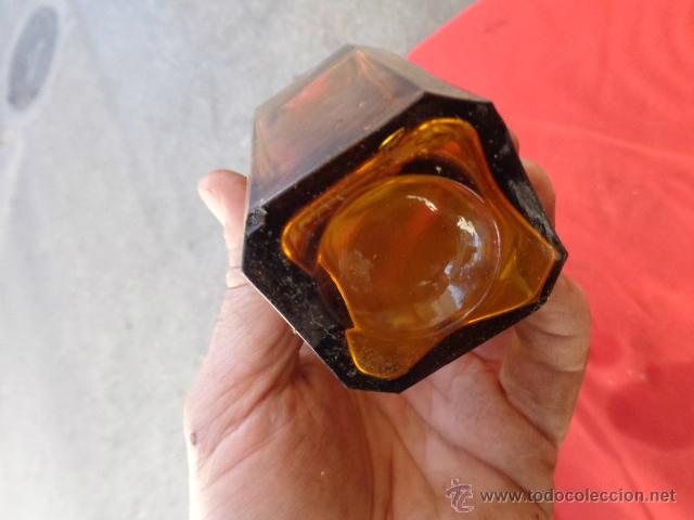 Botellas antiguas: Antigua botella de cristal BO-15 - Foto 2