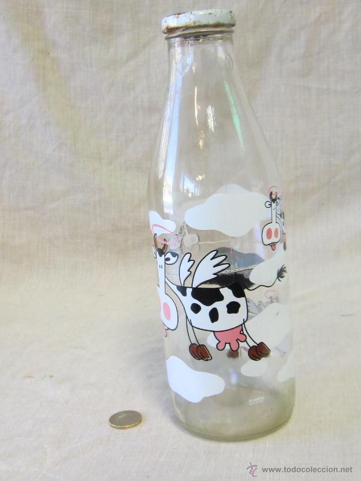 Botellas antiguas: BOTELLA DE LECHE ANGEL COW - Foto 4