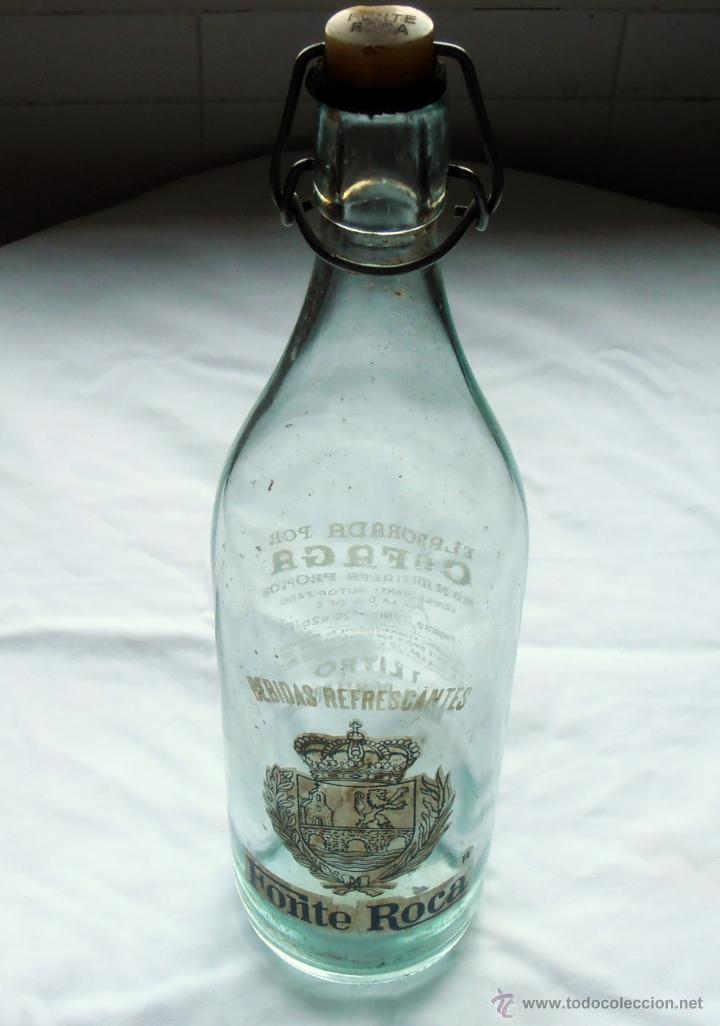 Botellas antiguas: BOTELLA FONTE ROCA, 1 LITRO - Foto 2