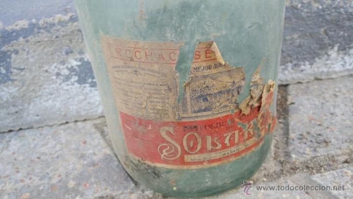 Botellas antiguas: antigua botella de agua de solares. - Foto 2