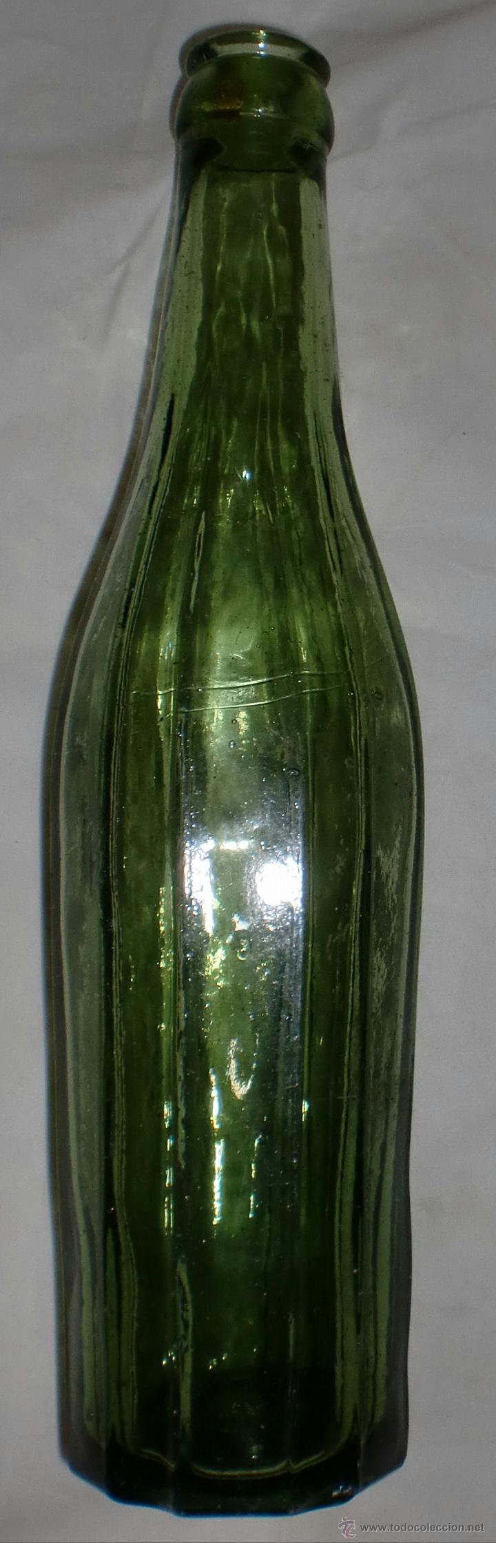 Botellas antiguas: Antigua botella de refresco preciosa - Foto 1