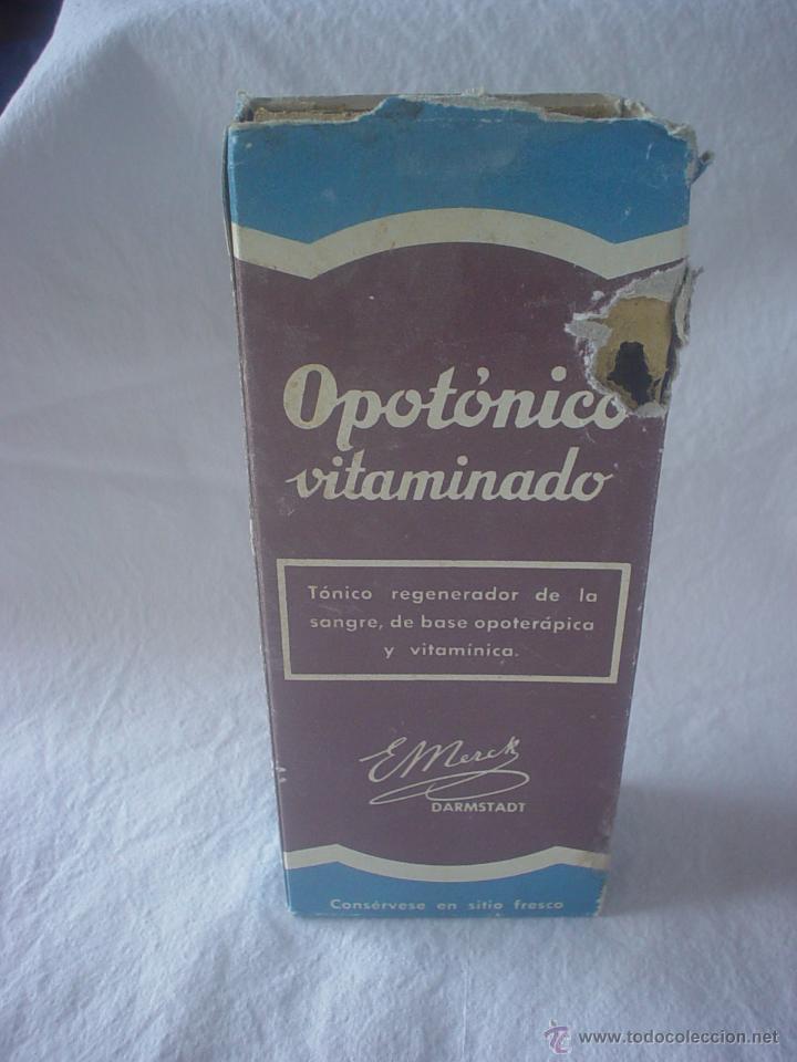 Botellas antiguas: OPOT&Oacute;NICO VITAMINADO - E. MERCK - Foto 6