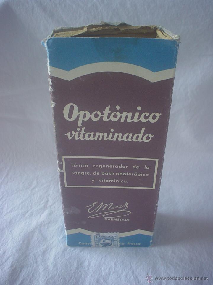 Botellas antiguas: OPOT&Oacute;NICO VITAMINADO - E. MERCK - Foto 8